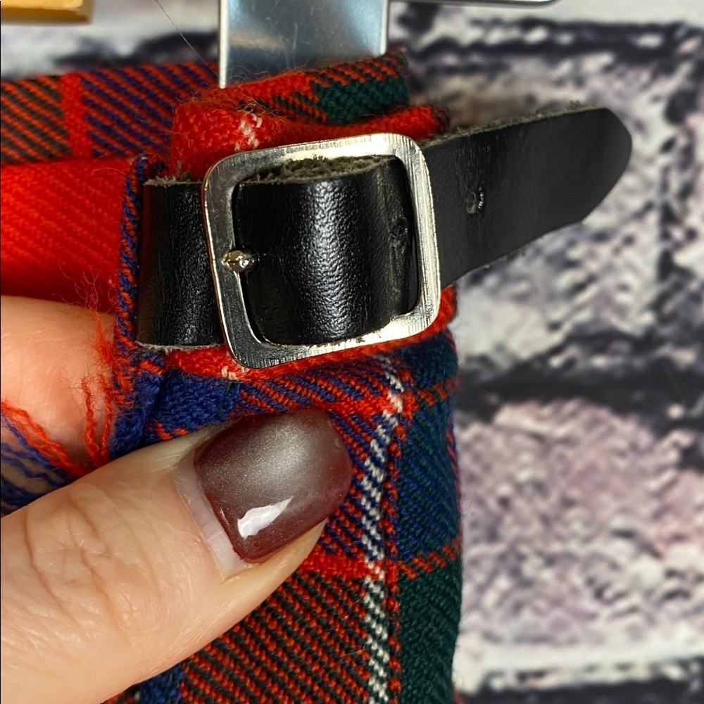 Vintage Scottish Plaid Red Wool Tartan Plaid Classic Traditional Skirt Kilt Sz M - Picture 11 of 17